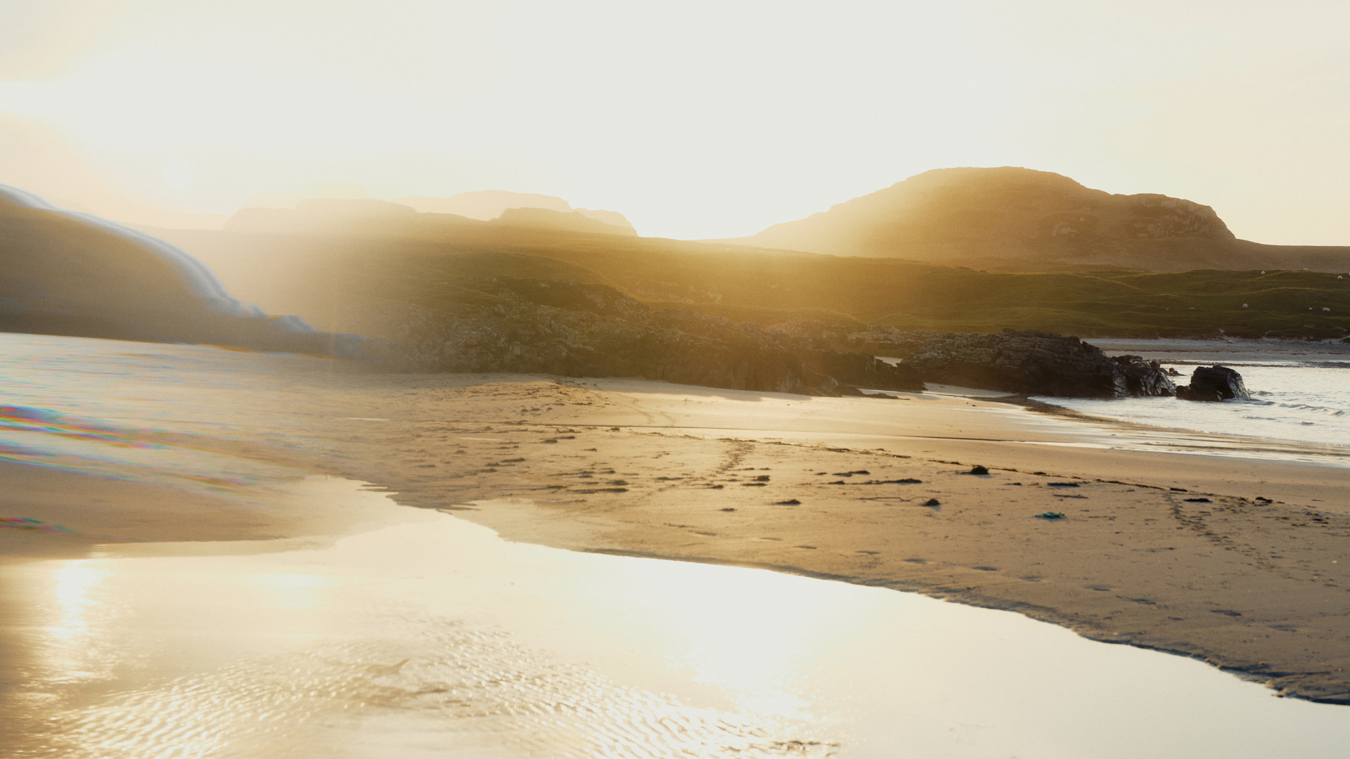 The shore on Islay at sunrise