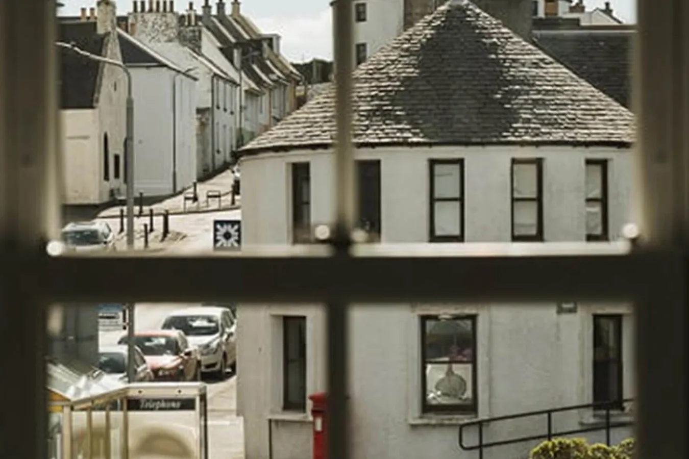 View of Bowmore street from window of the cottages