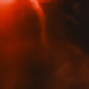 Abstract and blurred image with strong red tint