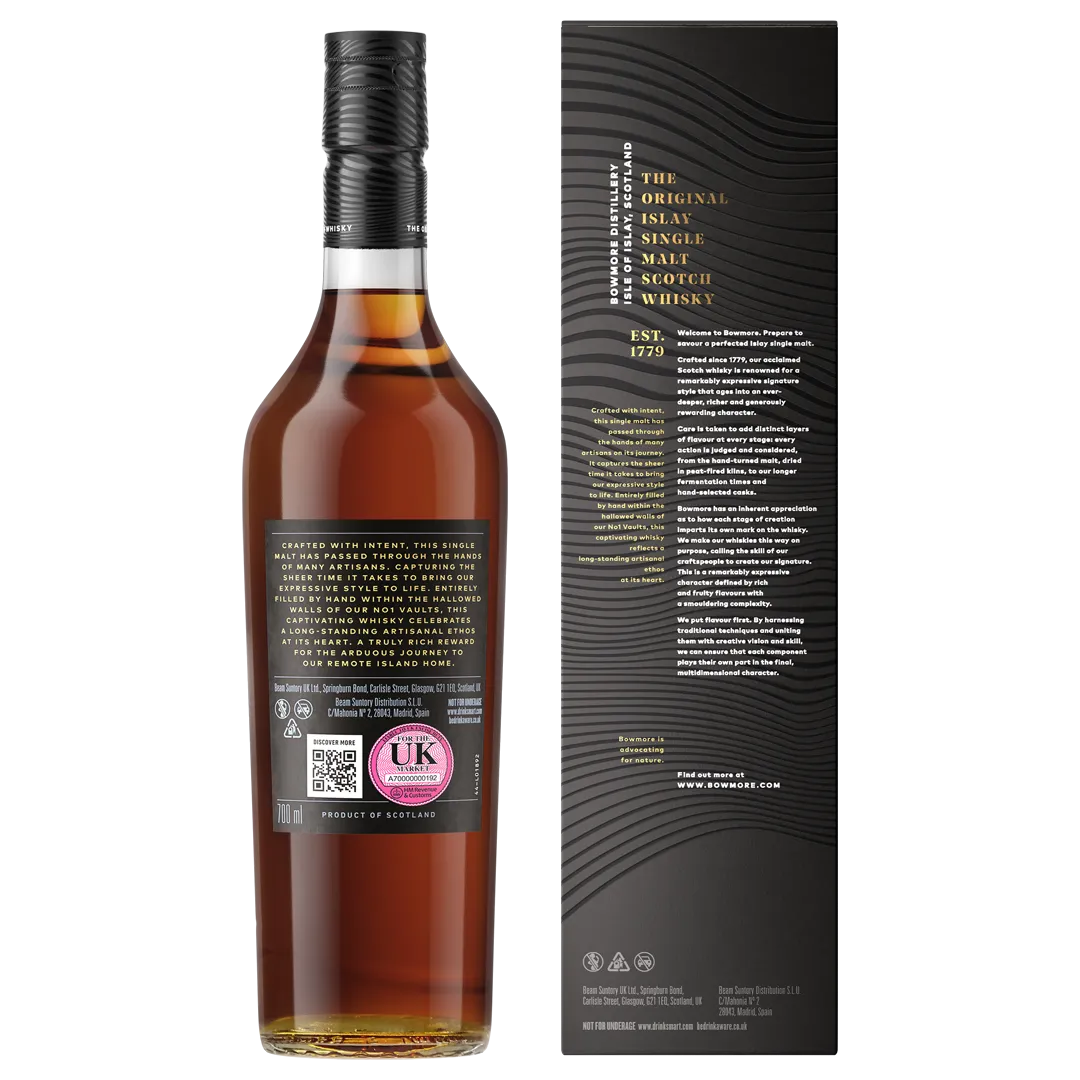 Bowmore Feis Bottle and Box back